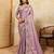 Bewitching purple sequins embroidered banarasi silk saree with blouse