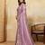 Bewitching purple sequins embroidered banarasi silk saree with blouse