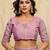 Bewitching purple sequins embroidered banarasi silk saree with blouse