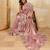 Fetching pink sequins embroidered banarasi silk latest designer traditional saree