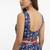 Blue cotton sanganeri printed non padded blouse