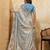 Glamourous sky sequins embroidered banarasi silk party wear saree