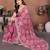 Glamorous pink sequins embroidered georgette designer wedding saree