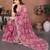Glamorous pink sequins embroidered georgette designer wedding saree