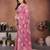 Glamorous pink sequins embroidered georgette designer wedding saree