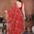 Graceful red sequins embroidered georgette designer party wear saree