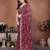 Colorful maroon sequins embroidered georgette ceremonian saree