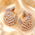 Rose Gold CZ Bloom Party Wear Earrings