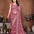 Delightfully pink sequins embroidered georgette designer bollywood saree