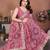 Delightfully pink sequins embroidered georgette designer bollywood saree