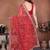 Attractive red sequins embroidered georgette wedding and party wear saree
