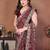 Captivating maroon sequins embroidered georgette traditional wedding saree