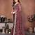 Captivating maroon sequins embroidered georgette traditional wedding saree