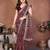Captivating maroon sequins embroidered georgette traditional wedding saree