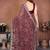 Captivating maroon sequins embroidered georgette traditional wedding saree