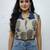 White cotton sanganeri printed non padded blouse