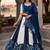 Royal Blue Navratri Printed Flared Ghagra Choli Set for Women