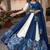 Royal Blue Navratri Printed Flared Ghagra Choli Set for Women