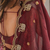 Appealing maroon sequins embroidered with bits work frendy satin latest designer ceremonial saree
