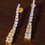 Gold Plated American Diamond Linear Drop Earrings