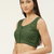 Green cotton ajrak printed non padded blouse