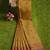 Mustard gold & coral rose kovai cotton saree with running blouse