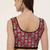 Maroon cotton sanganeri printed non padded blouse
