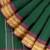 Emerald green & magenta pink chanderi cotton saree with running blouse