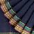 Navy blue & emerald green chettinad cotton saree with running blouse