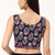 Black cotton sanganeri printed non padded blouse