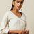 White cotton solid non padded blouse