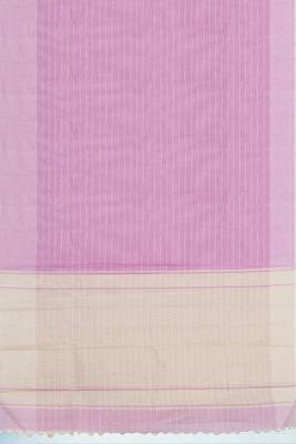 Blush pink & ivory white kovai cotton saree with running blouse 6