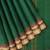 Emerald green & copper brown chettinad cotton saree with running blouse