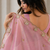 Dazzling lavender sequins embroidered with bits work frendy satin latest designer traditional saree