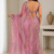 Dazzling lavender sequins embroidered with bits work frendy satin latest designer traditional saree