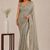 Alluring dusty pink sequins embroidered with bits work frendy satin party wear saree