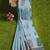 Powder blue & dusty mauve kovai cotton saree with running blouse