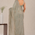 Alluring dusty pink sequins embroidered with bits work frendy satin party wear saree