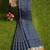 Cobalt blue & marigold amber orange chettinad cotton saree with running blouse