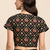 Black cotton sanganeri printed non padded blouse
