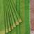 Leaf green & antique gold polycotton kalyani saree with running blouse