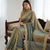 Ravishing teal blue fancy lace border soft viscose jacquard butti silk designer party wear saree