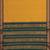 Marigold amber orange & deep teal green polycotton kalyani saree with running blouse
