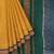 Marigold amber orange & deep teal green polycotton kalyani saree with running blouse