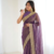 Irresistible lavender fancy lace border soft viscose jacquard butti silk designer traditional saree