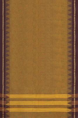 Jarosite yellow & deep maroon chettinad cotton saree with running blouse 6
