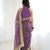 Irresistible lavender fancy lace border soft viscose jacquard butti silk designer traditional saree