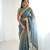 Spellbinding sea-green fancy lace border soft viscose jacquard butti silk ceremonian saree