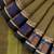 Jarosite olive green & dusty indigo blue chettinad cotton saree with running blouse
