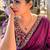 Enthralling purple beads sequins and cut-dana embroidered fendy satin designer bollywood saree